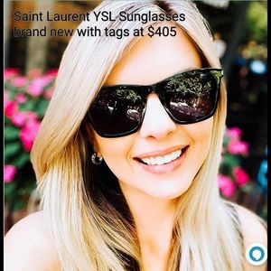 SAINT LAURENT | YSL gold logo sunglasses